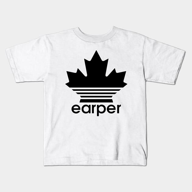 Earper Maple Leaf - Wynonna Earp - Black Font Kids T-Shirt by VikingElf